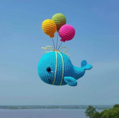 flying whale crochet pattern