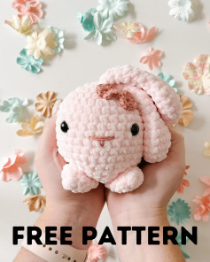 free pattern blossom bunny