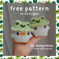 free pattern no sew froggies