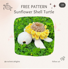 free pattern sunflower shell turtle