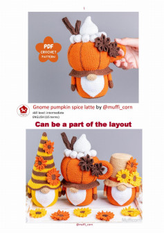 gnome pumpkin spice crochet pattern