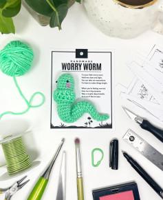 handmade worry worm crochet pattern