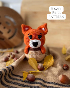 Hazel orange fox crochet pattern
