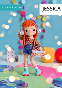 JESSICA girl doll crochet pattern