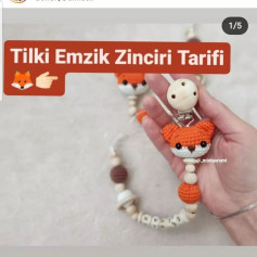 Küçük tilki çıngırak tığ işi modeli