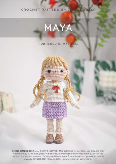 maya doll girl crochet pattern