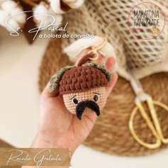 Mens chestnut keychain wool crochet pattern