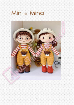 min & mina boy and girl doll crochet pattern