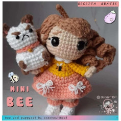 Patrón de muñeca bebé niña a crochet.