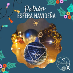 Patrón gratis esfera navideña 🎄🎅