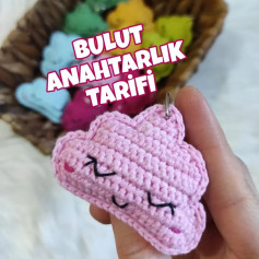 pembe bulut tığ işi modeli