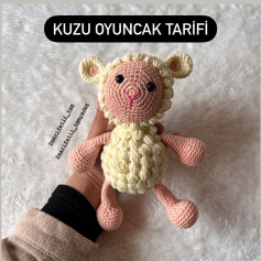 Pembe koyun tığ işi modeli.