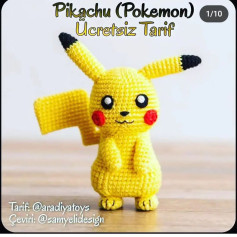 pikachu pokemon tığ işi modeli