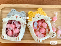 pookie crochet pattern (đựng kẹo mèo)