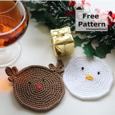 reindeer coaster crochet pattern