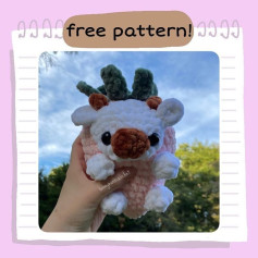 Strawberry cow crochet pattern