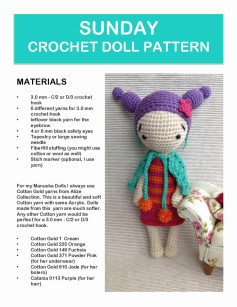 sunday crochet doll pattern
