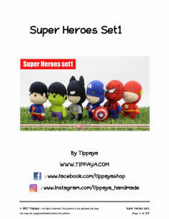 Super Heroes Set1: superman hulk, batman, captain america , spider man, flash