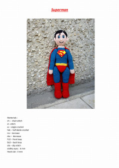Superman doll crochet pattern