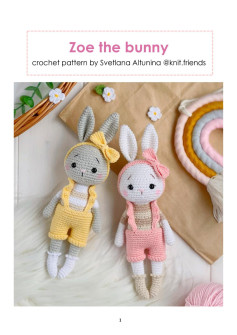 Zoe the bunny crochet pattern