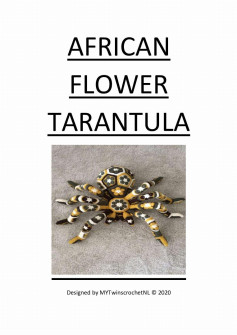 african flower tarantula , Spider crochet pattern