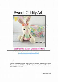 Beatrice the Bunny Crochet Pattern amigurumi