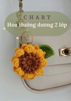 Chart móc len móc khóa hoa hướng dương