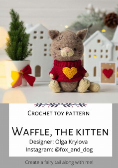 crochet toy pattern waffle the kitten