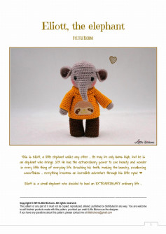 Eliott, the elephant crochet pattern