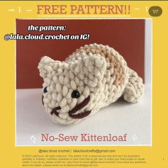 free pattern no sew kitten loaf