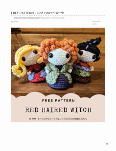 FREE PATTERN – Red Haired Witch