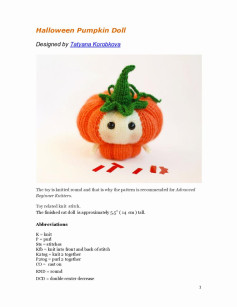 halloween pumpkin doll crochet pattern