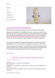 Honey the Bee crochet pattern