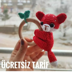 Kızıl tilki çıngırak tığ işi modeli