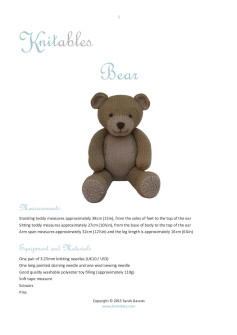 knilables bear crochet pattern