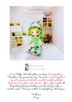 Lime Chiffon chibi doll pattern