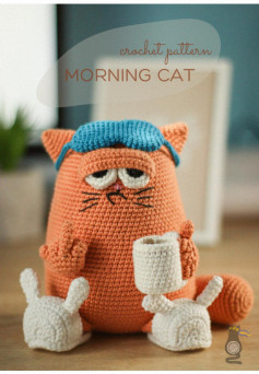 morning cat crochet pattern