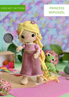 PRINCESS RAPUNZEL yellow hair crochet pattern