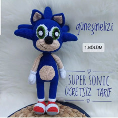 Sonic bebek tığ işi modeli