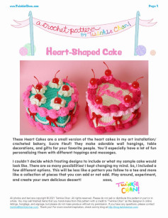 These Heart Cakes crochet pattern