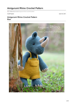 Amigurumi Rhino Crochet Pattern