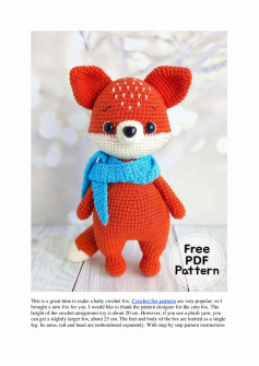 baby crochet fox amigurumi pdf free pattern