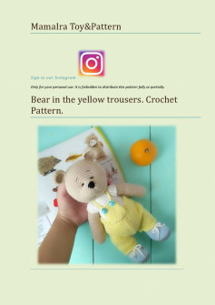 bear in the yellow trousers crochet pattern