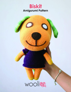 Biskit Amigurumi Pattern wooli , yellow dog :D