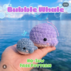 bubble whale no sew free pattern