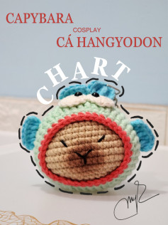 chart móc Capybara cosplay cá hangyodon
