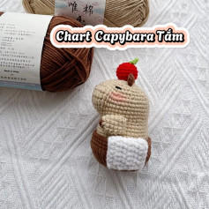 Chart móc capybara tắm