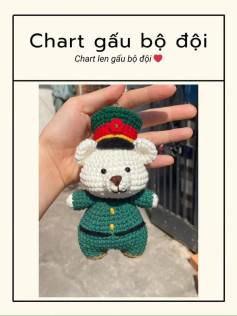 Chart móc gấu bộ đội