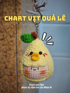 Chart móc vịt quả lê, lá màu xanh