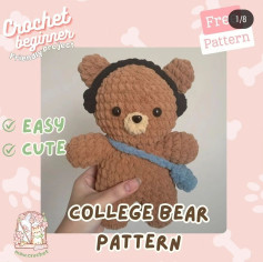 crochet beginner free pattern college bear pattern